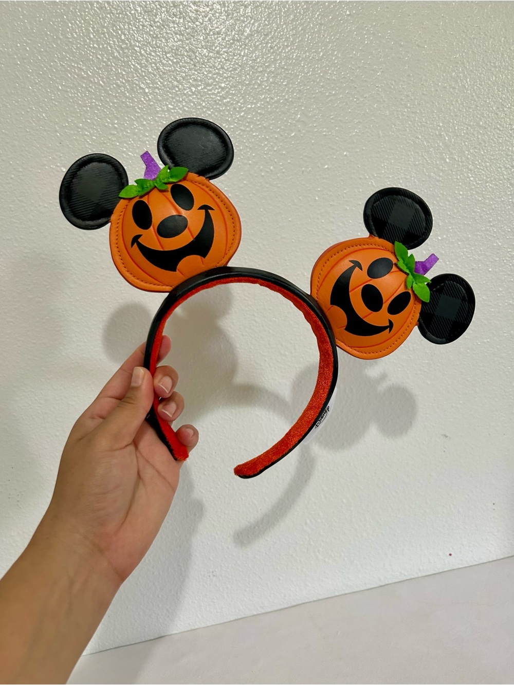 Disney Pumpkin Mickey Ear Headband - Orange, Black, Green, Purple